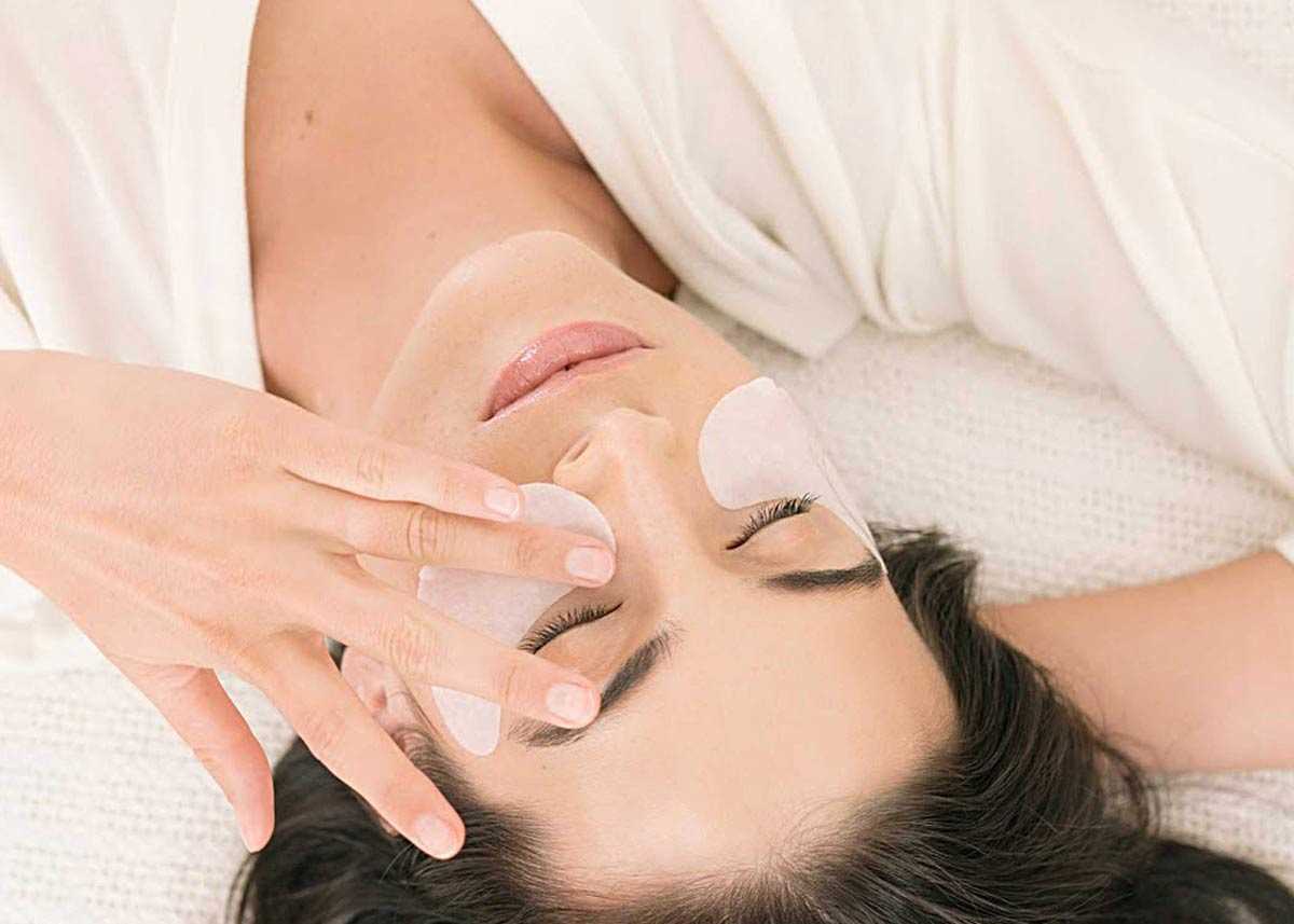 a woman relaxing and getting pampered